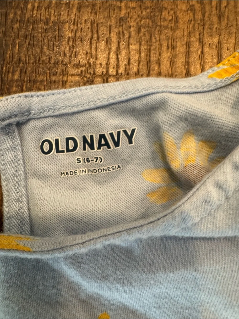 Old Navy girls sleeveless Light Blue Sunflower Print Romper